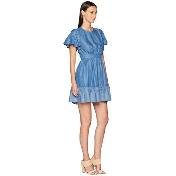 ❤︎ Kate spade new york ❤︎ chambray dress with flutter sleeves - Picture 3 of 5